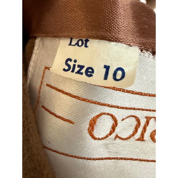 Ultara Jon Rico Vintage Non-Leather Suede Trench Coat Long Jacket Sz 10 Brown - Picture 6 of 7